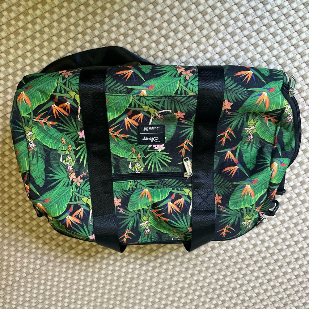 Loungefly Peterpan Tropical Green and Black Duffel Bag